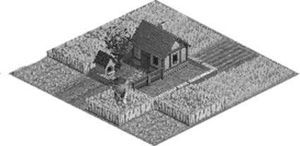 Grain farm — original manual production diagram illustration