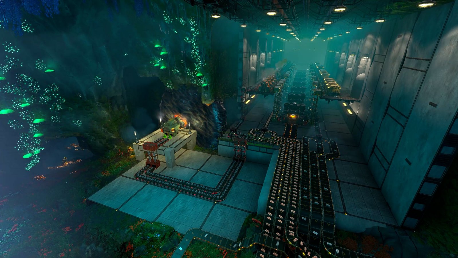 Techtonica smelting tunnel in an official publisher screenshot